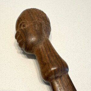 Vintage African Hand Carved Wood Letter Opener Collectible